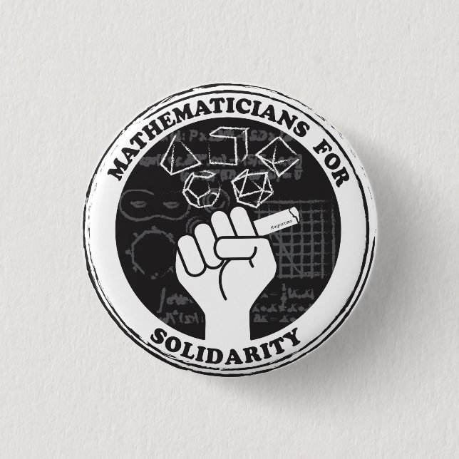Schaltfläche "Mathematiker für Solidarität" Button (Vorderseite)
