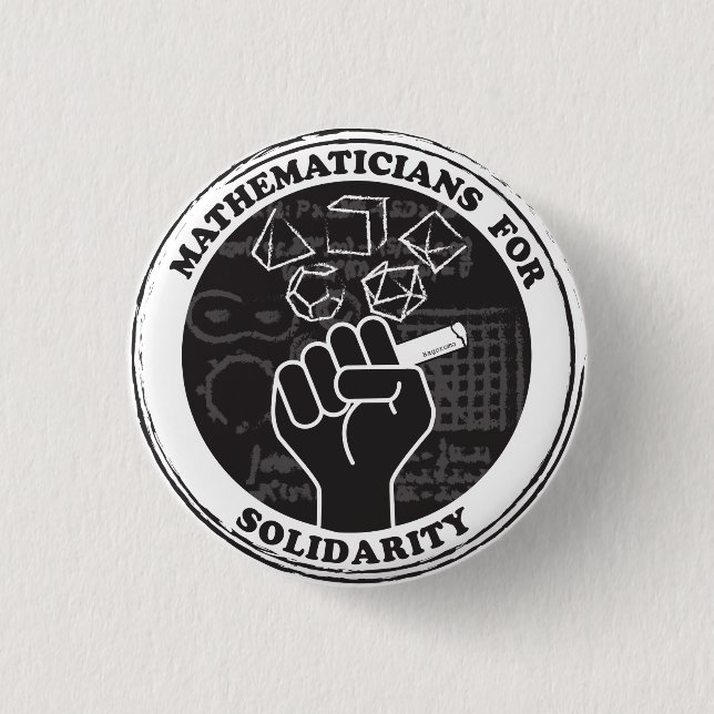 Schaltfläche "Mathematiker für Solidarität" Button (Vorderseite)