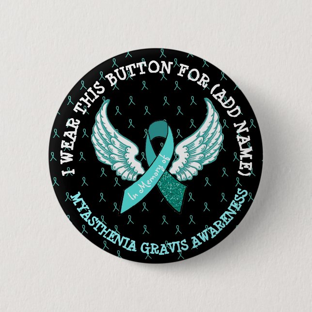 Schaltfläche "Memorial MG Warrier Awareness Ribbon Button (Vorderseite)
