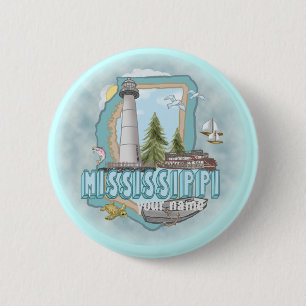 Schaltfläche "Mississippi-Leuchtturm-Button" Button