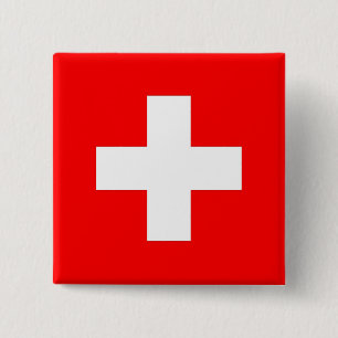 Schaltfläche mit der Flagge der Schweiz Button