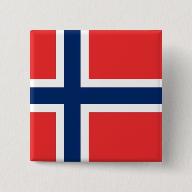 Schaltfläche mit der Flagge Norwegens Button (Vorderseite)