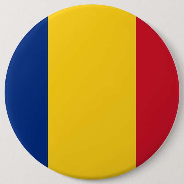 Schaltfläche mit der Flagge Rumäniens Button (Vorderseite)