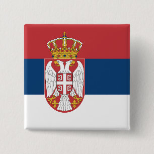 Schaltfläche mit der Flagge Serbiens Button