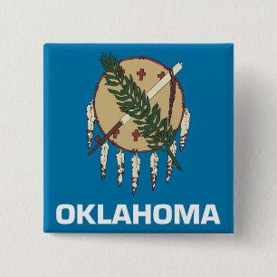 Schaltfläche mit der Flagge von Oklahoma Button