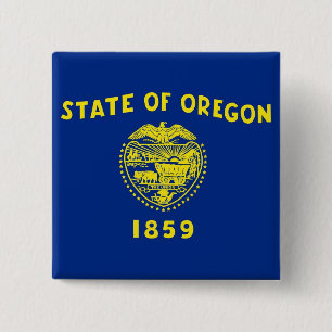Schaltfläche mit der Flagge von Oregon Button