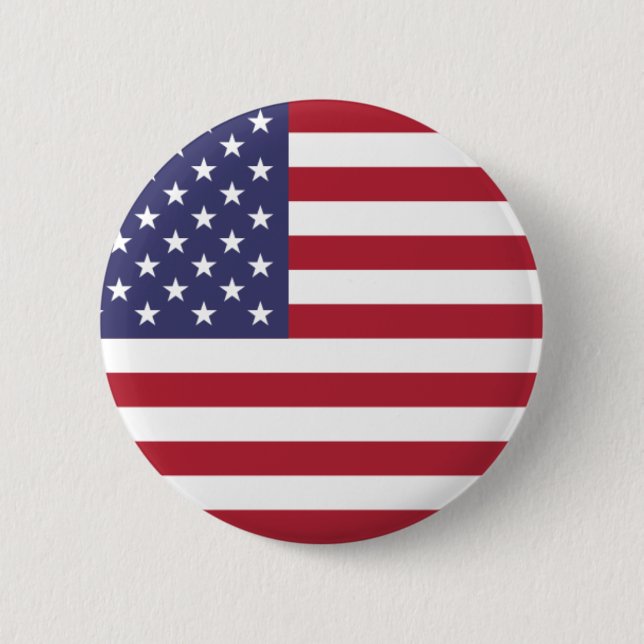 Schaltfläche mit der US-Flagge für weiß und blau Button (Vorderseite)