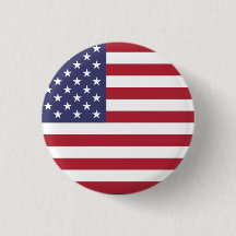 Schaltfläche mit der US-Flagge für weiß und blau