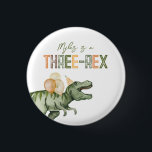 Schaltfläche mit drei Rex-Party Button<br><div class="desc">Dinosaur Party Button Fertig,  um von Ihnen personalisiert zu sein!</div>
