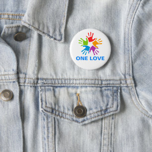 Schaltfläche mit einer Liebe für Regenbogen Button