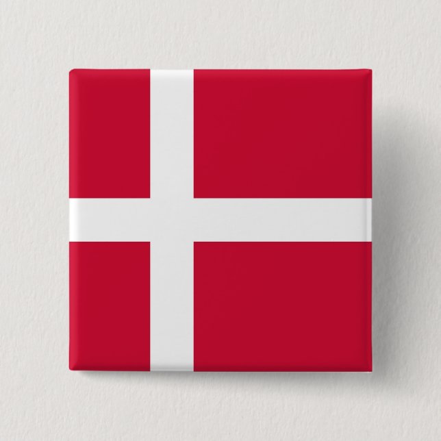 Schaltfläche mit Flagge in Dänemark Button (Vorderseite)