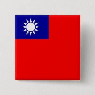 Schaltfläche mit Flagge in Taiwan Button
