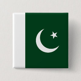 Schaltfläche mit Flagge Pakistans Button