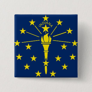 Schaltfläche mit Flagge von Indiana Button