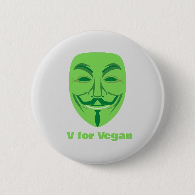 Schaltfläche mit veganem Designbild. Button (Vorderseite)