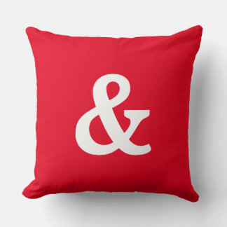 Schaltfläche "Modern Red & White & (and sign)" Kissen