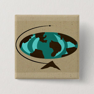 Schaltfläche "Moderne Globe-Kunst" des Mittelalte Button