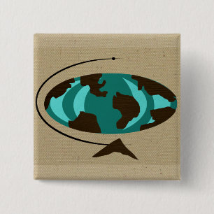 Schaltfläche "Moderne Globe-Kunst" des Mittelalter Button