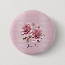Schaltfläche Moderne rosa Blume Button