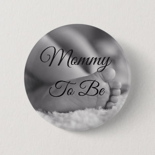 Schaltfläche "Mommy to be Niedlich Baby Feet Baby Button
