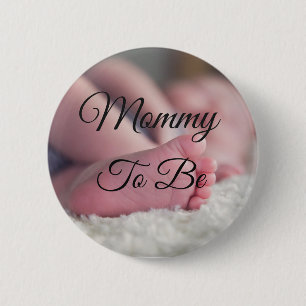 Schaltfläche "Mommy to be Niedlich Baby Feet Baby Button