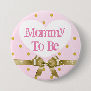 Schaltfläche "Mommy to be Pink and Gold Baby Showe Button