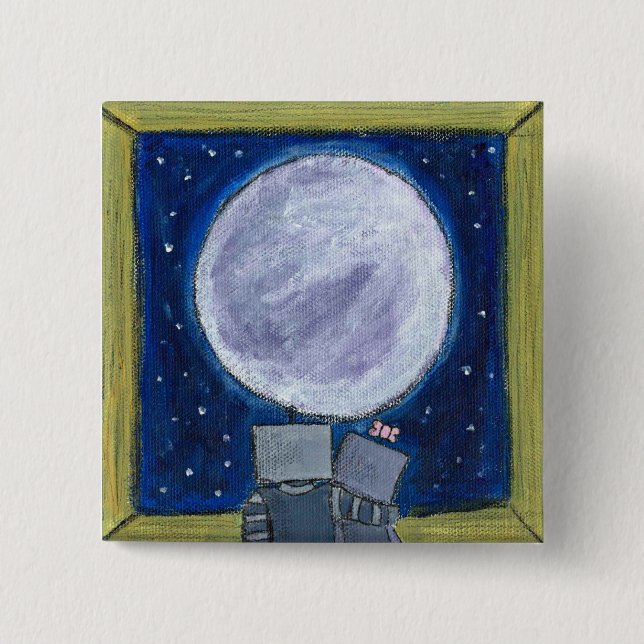 Schaltfläche "Moon-Gazing-Roboter" Button (Vorderseite)