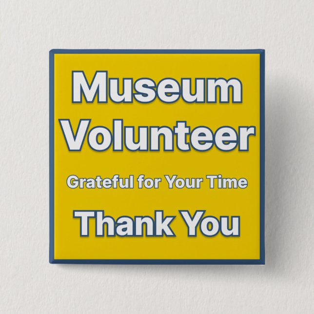 Schaltfläche "Museum Volunteer" Button (Vorderseite)