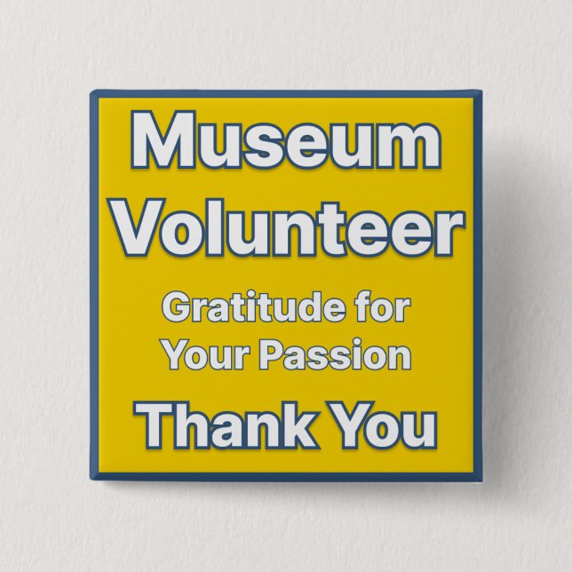 Schaltfläche "Museum Volunteer" Button (Vorderseite)