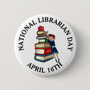 Schaltfläche "Nationaler Bibliothekstag 16. April" Button