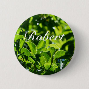 Schaltfläche "Neuer Frühling, Sommergrüne Blätter" Button