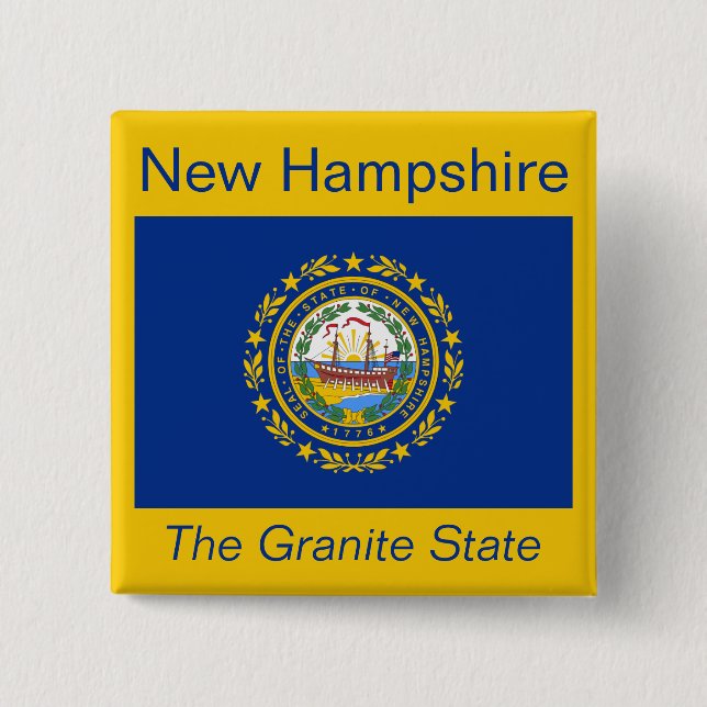 Schaltfläche "Neues Hampshire-Flag" Button (Vorderseite)