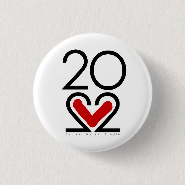 Schaltfläche "Neues Jahr 2022" Button (Vorderseite)