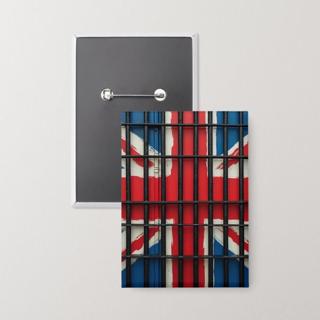 Schaltfläche Neues Rechteck in Großbritannien Button (Vorderseite/Rückseite)