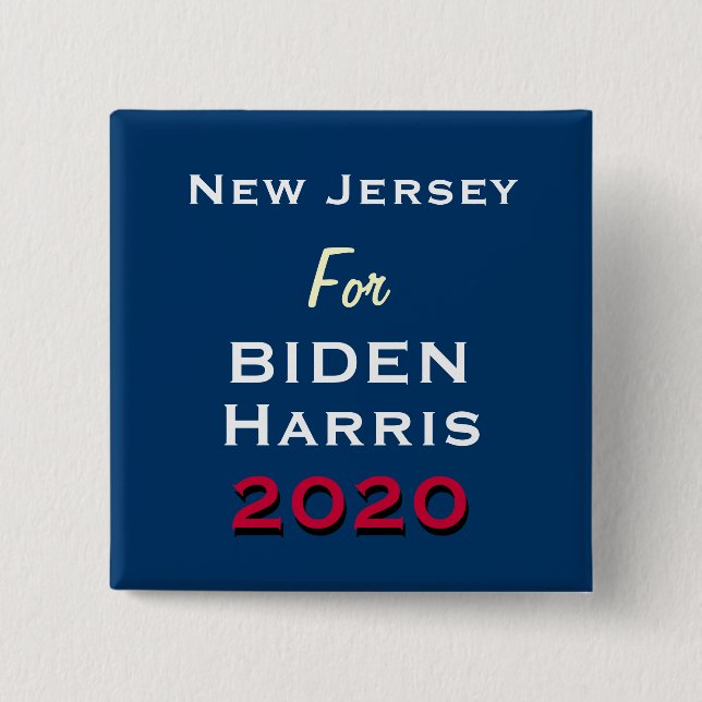 Schaltfläche "NEW JERSEY for BIDEN HARRIS 2020" Button (Vorderseite)