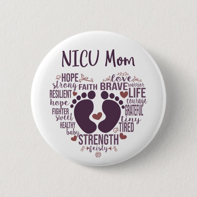 Schaltfläche "NICU-Mama" oder "NICU-Merkzettel" Button (Vorderseite)