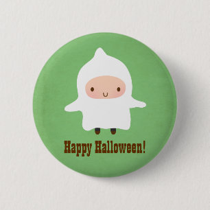 Schaltfläche "niedlich Little Ghost Boy Costume Ha Button