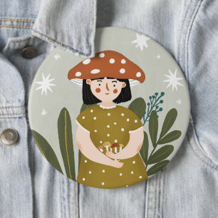 Schaltfläche "niedlich Watercolor Mushroom" Button