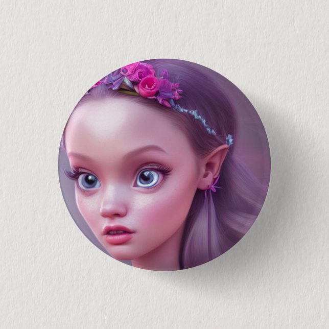 Schaltfläche "niedliche Fairy Princess" Button (Vorderseite)