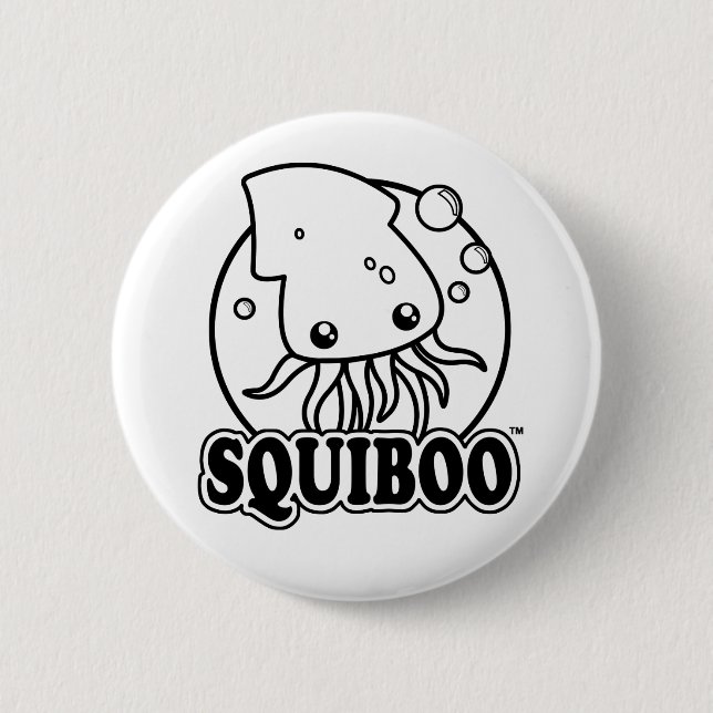 Schaltfläche "niedlicher Tintenfisch" Button (Vorderseite)
