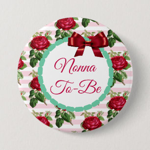 Schaltfläche "Nonna zu Rose mit Blumenmuster" Button