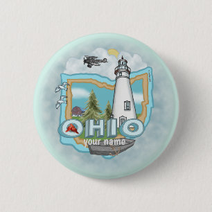 Schaltfläche Ohio Lighthouse Button