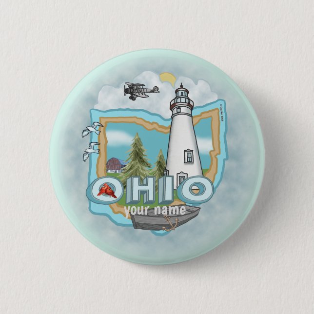 Schaltfläche Ohio Lighthouse Button (Vorderseite)
