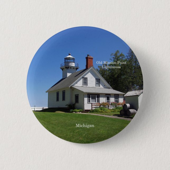 Schaltfläche "Old Mission Point Lighthouse" Button (Vorderseite)