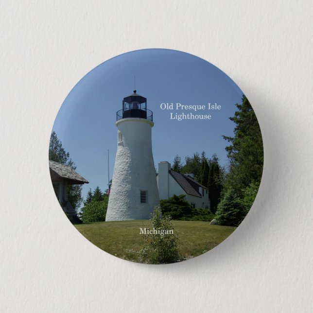 Schaltfläche Old Presque Isle Lighthouse Button (Vorderseite)