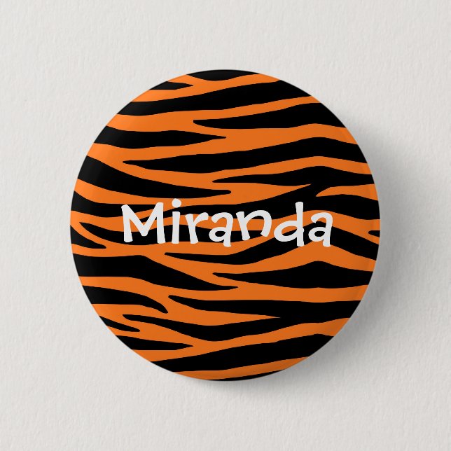 Schaltfläche "Orange Tiger" / "Zebra Stripes" Button (Vorderseite)