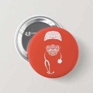 Schaltfläche Paisley-Maske Button