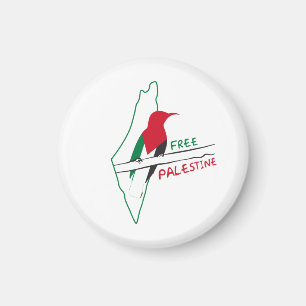 Schaltfläche "Palästinensische Flagge für den Schl Magnet