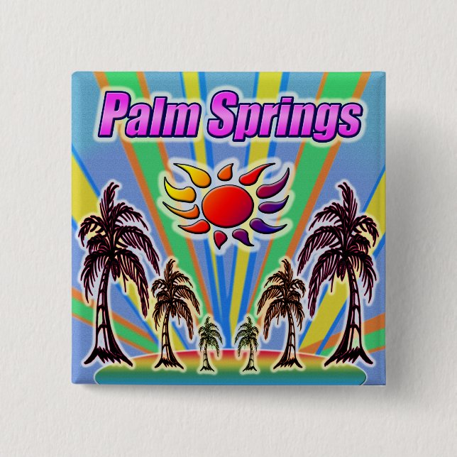 Schaltfläche Palm Springs Summer Liebe Button (Vorderseite)
