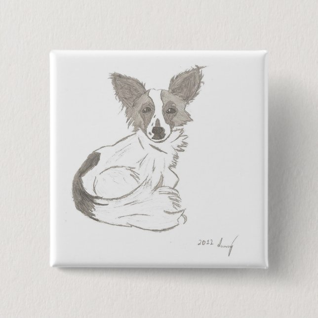 Schaltfläche Papillon Sketch Button (Vorderseite)